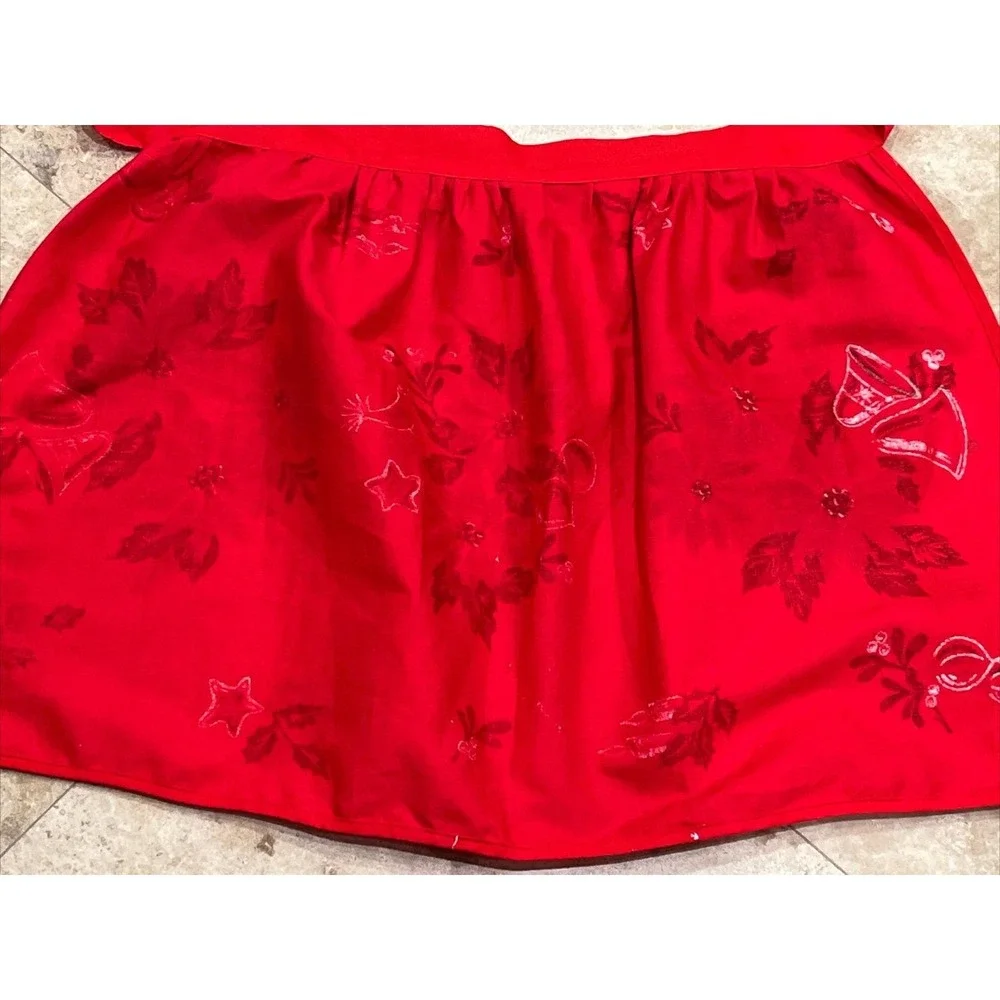 Vintage 1950s Christmas Apron Mid Century‎ Holidays 18